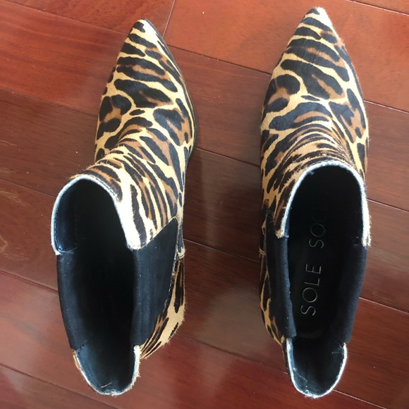 Sole Society Leopard Hair-Calf Booties - Picture 7 of 10